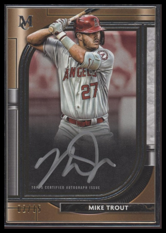 Mike Trout 2022 Topps Museum Collection Museum Framed Autographs Silver #/15 - Front