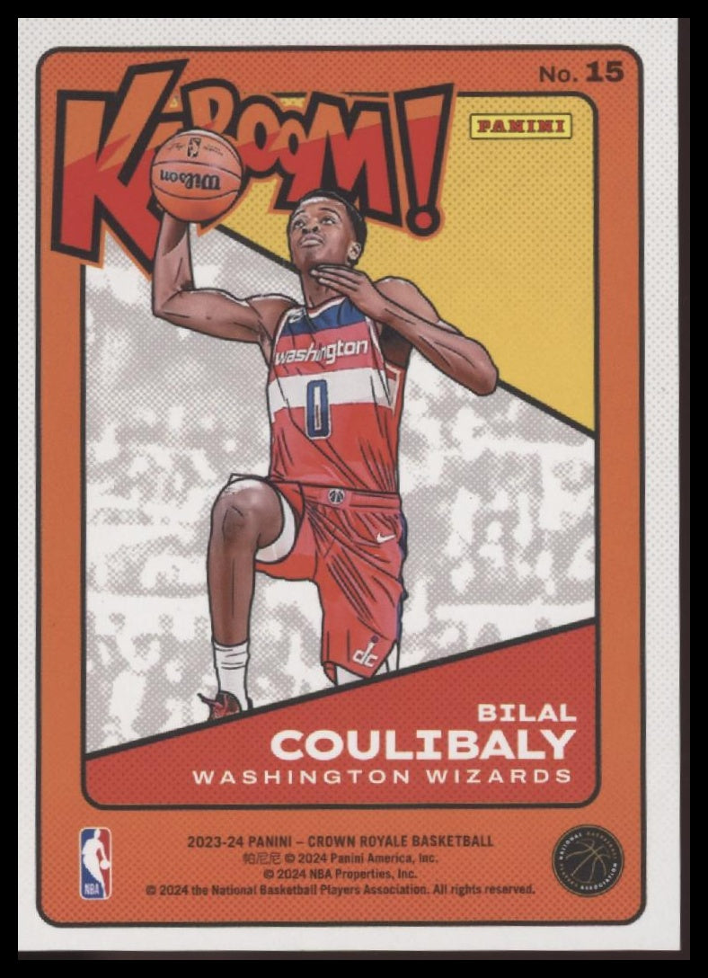 Bilal Coulibaly 2023-24 Panini Crown Royale #15 Kaboom - Back