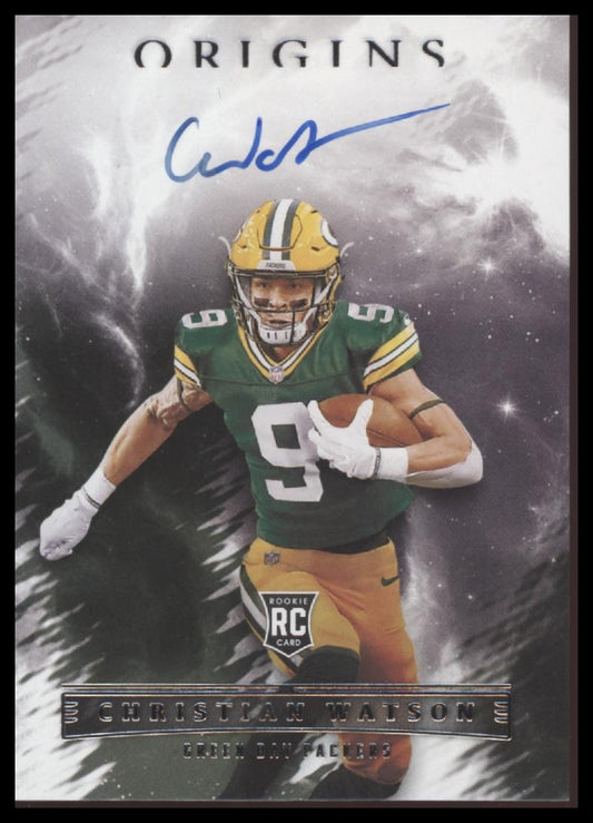 Christian Watson 2022 Panini Origins #RAU-CWA Rookie Autographs - Front