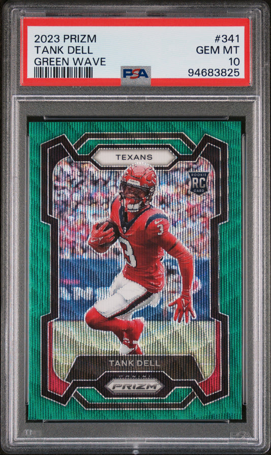 Tank Dell 2023 Panini Prizm #341 Green Wave PSA 10 - Front