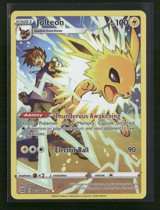 Jolteon SWSH09: Brilliant Stars Trainer Gallery #TG04/TG30 - Front