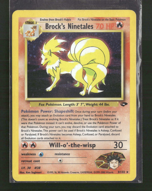 Brock's Ninetales Gym Challenge #003/132 - Front