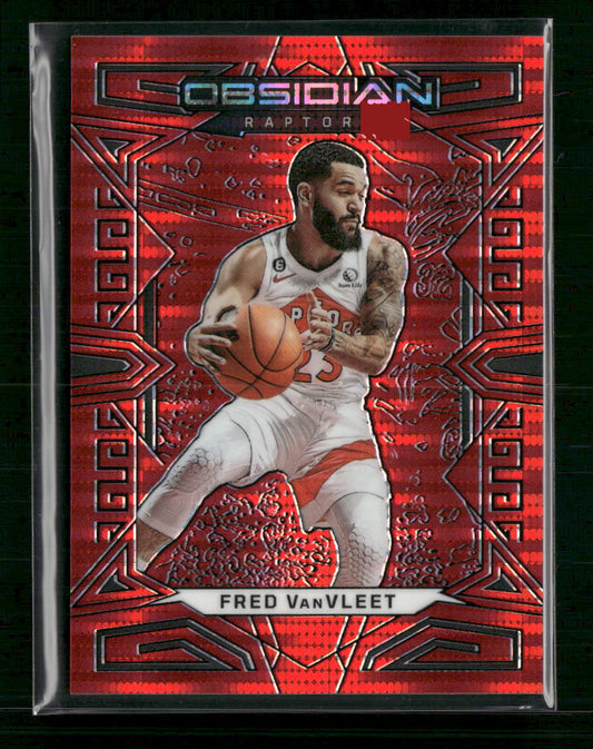 Fred VanVleet 2022-23 Panini Obsidian #115 Electric Etch Lucky Envelopes #/8 - Front