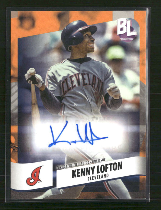 Kenny Lofton 2024 Topps Big League #BEO-KL Base Electric Orange Autographs - Front
