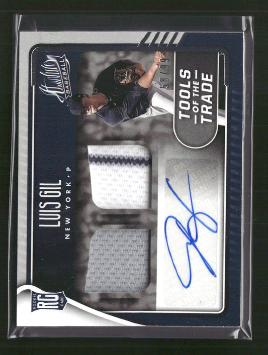 Luis Gil 2022 Panini Absolute Tools of the Trade 2 Swatch Signatures Retail #/99 - Front