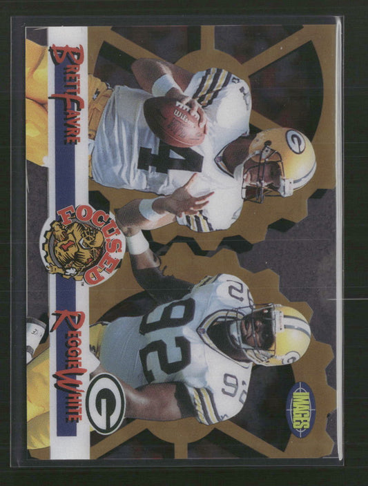 Brett Favre / Reggie White 1995 Classic Images Limited #F-15 Focused Gold - Front