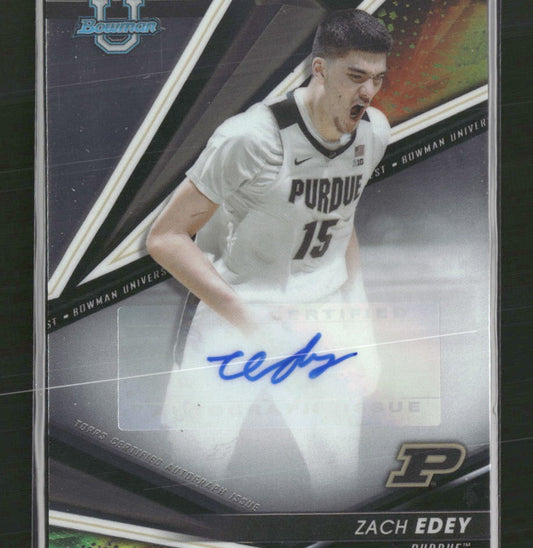 Zach Edey 2022-23 Bowman University Best #BOA-ZE Best of 2022 Autographs - Front