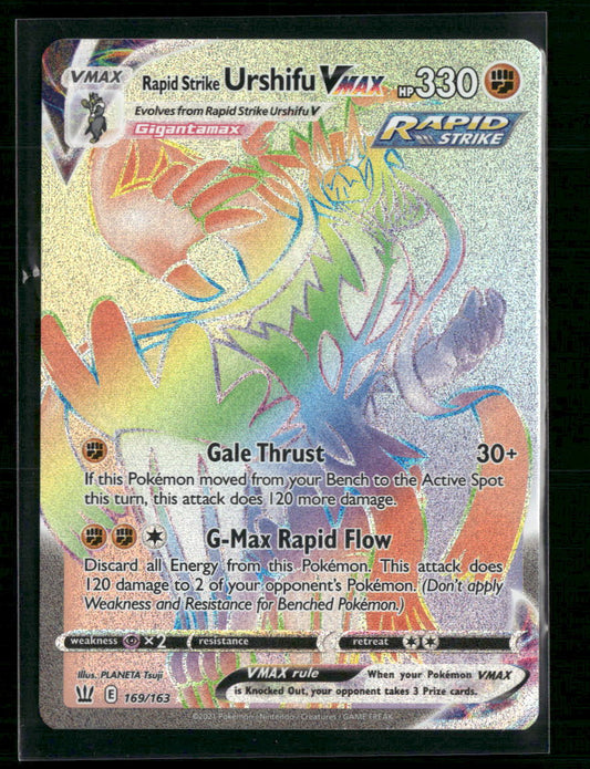 Rapid Strike Urshifu VMAX (Secret) SWSH05: Battle Styles #169/163 - Front