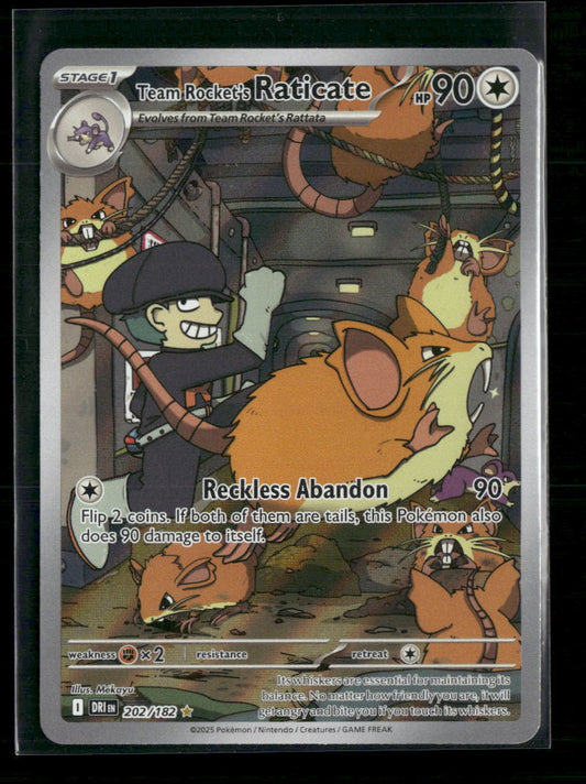 Team Rocket's Raticate SV10: Destined Rivals #202/182 - Front