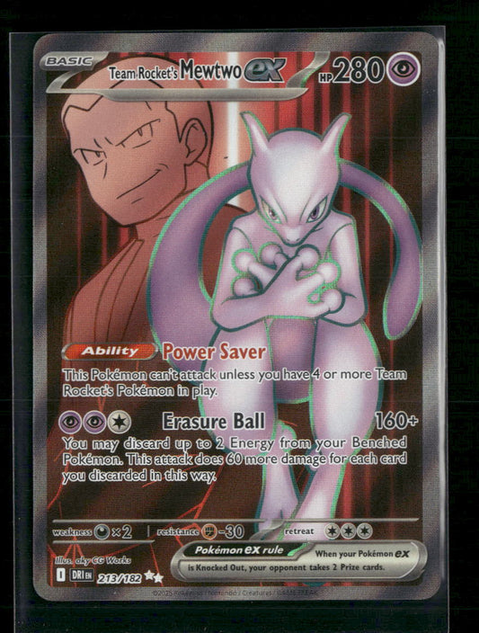 Team Rocket's Mewtwo ex SV10: Destined Rivals #213/182 - Front