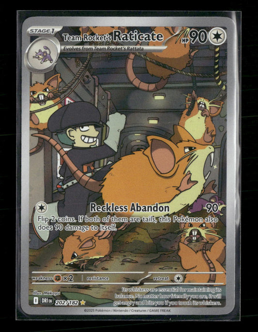 Team Rocket's Raticate SV10: Destined Rivals #202/182 - Front
