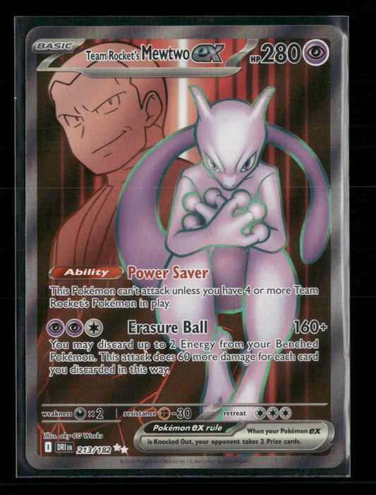 Team Rocket's Mewtwo ex SV10: Destined Rivals #213/182 - Front