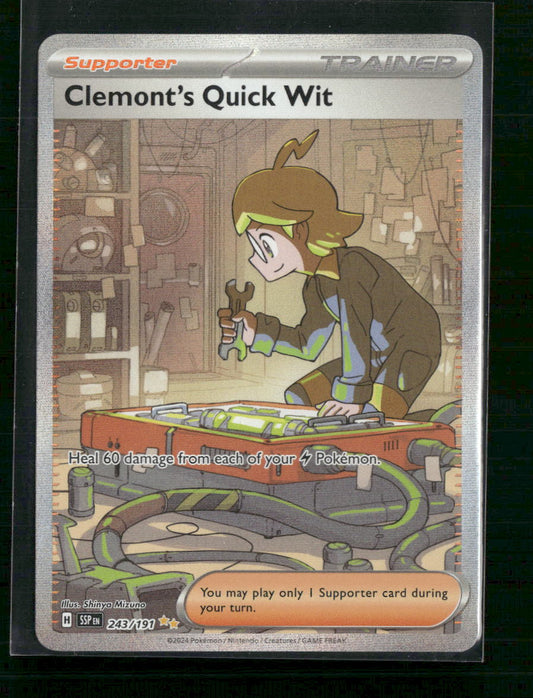 Clemont's Quick Wit SV08: Surging Sparks #243/191 - Front