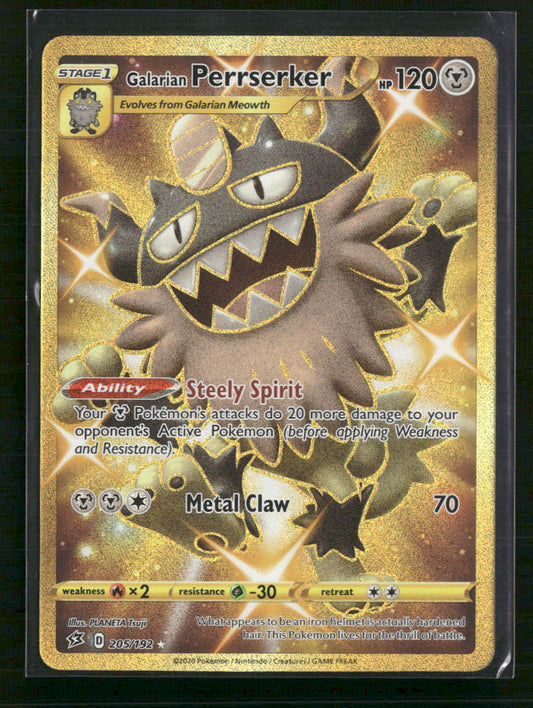 Galarian Perrserker (Secret) SWSH02: Rebel Clash #205/192 - Front