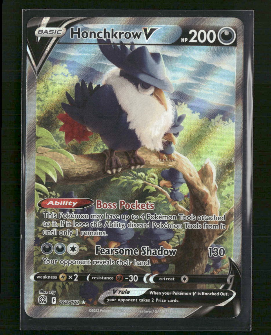 Honchkrow V (Alternate Full Art) SWSH09: Brilliant Stars #162/172 - Front