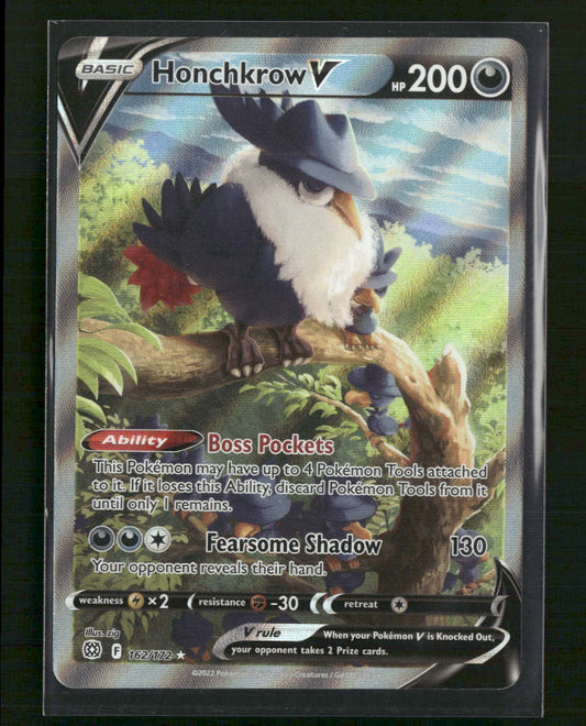 Honchkrow V (Alternate Full Art) SWSH09: Brilliant Stars #162/172 - Front