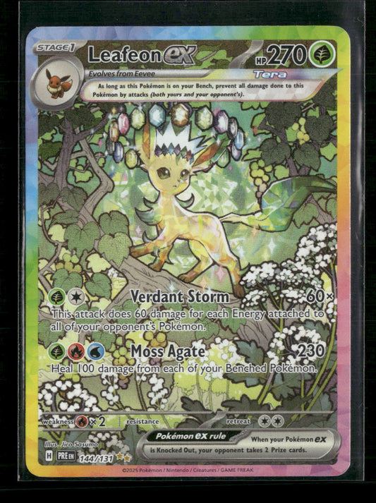 Leafeon ex SV: Prismatic Evolutions #144/131 - Front