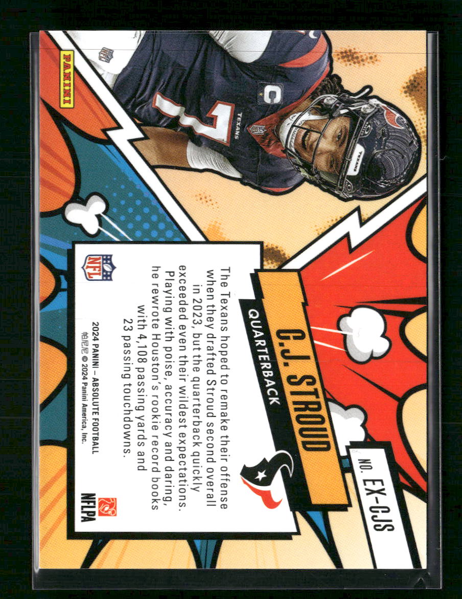 C.J. Stroud 2024 Panini Absolute #EX-CJS Explosive - Back