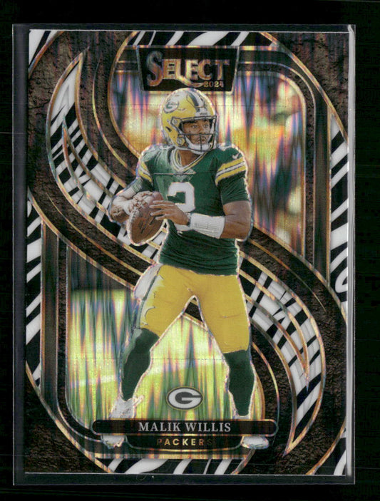 Malik Willis 2024 Panini Select #180 Tiger Prizm - Front