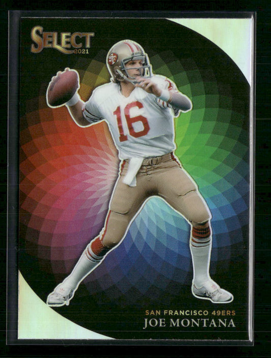 Joe Montana 2021 Panini Select #CW-11 Color Wheel - Front