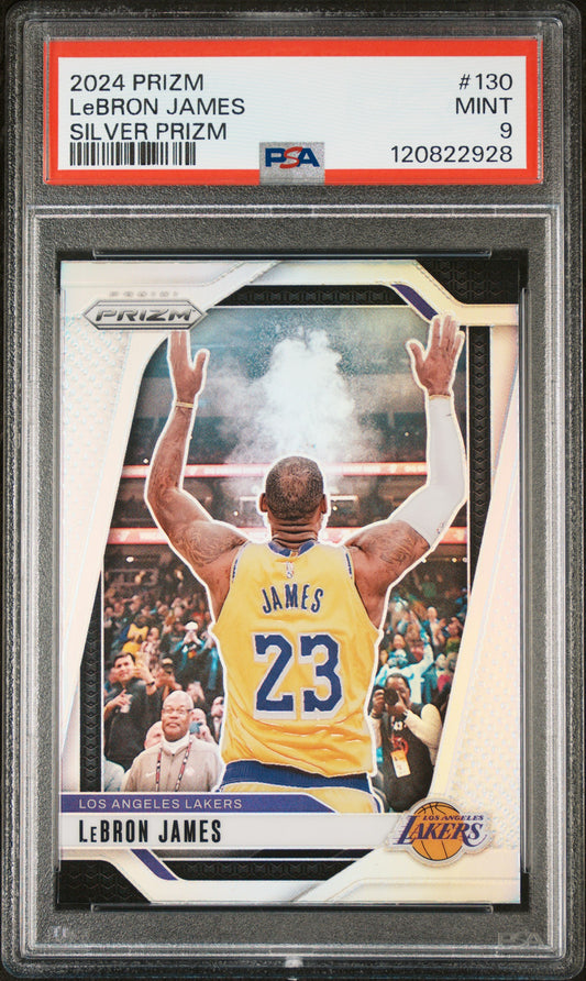 Lebron James 2024 Panini Prizm #130 Silver Prizm PSA 9 - Front