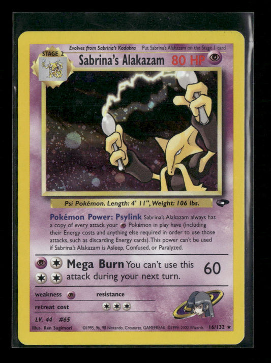 Sabrina's Alakazam Gym Challenge #016/132 - Front