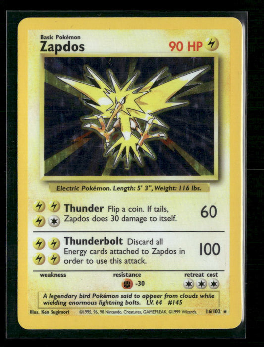 Zapdos Base Set #016/102 - Front