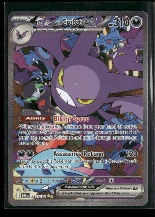 Team Rocket's Crobat ex SV10: Destined Rivals #234/182 - Front