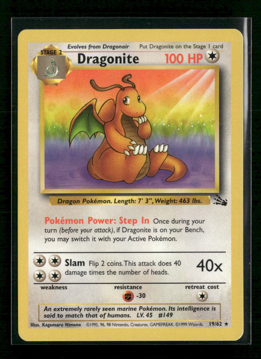 Dragonite (19) Fossil #19/62 - Front