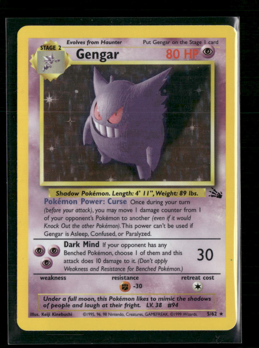 Gengar (5) Fossil #05/62 - Front
