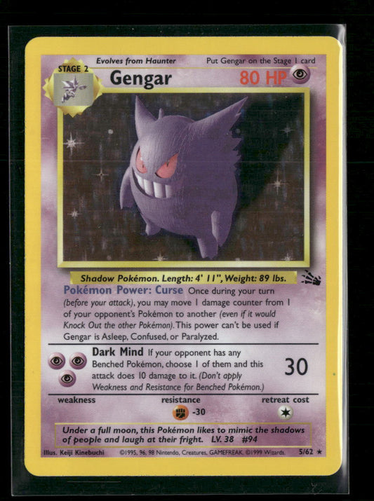 Gengar (5) Fossil #05/62 - Front