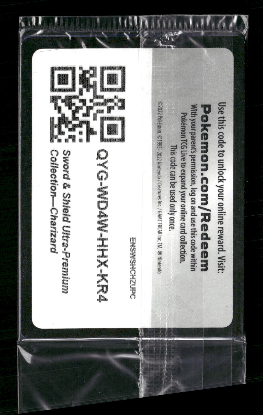Charizard V SWSH: Sealed Promo Cards #SWSH260, 261 & 262 - Back