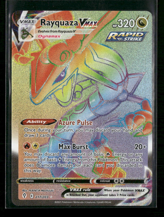 Rayquaza VMAX (Secret) SWSH07: Evolving Skies #217/203 - Front
