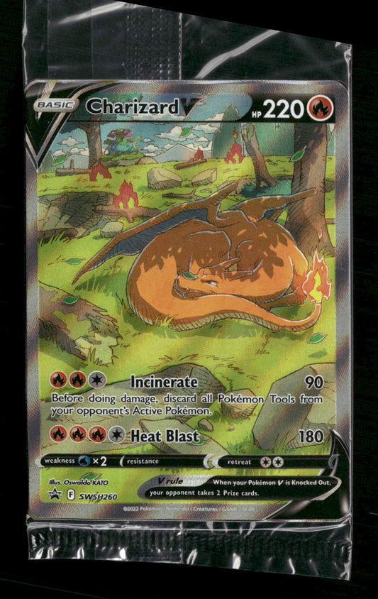 Charizard V SWSH: Sealed Promo Cards #SWSH260, 261 & 262 - Front