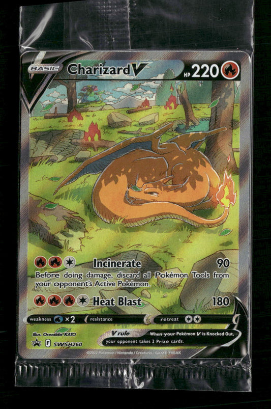 Charizard V SWSH: Sealed Promo Cards #SWSH260, 261 & 262 - Front