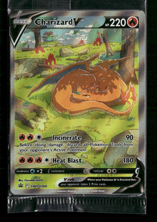 Charizard V SWSH: Sealed Promo Cards #SWSH260, 261 & 262 - Front