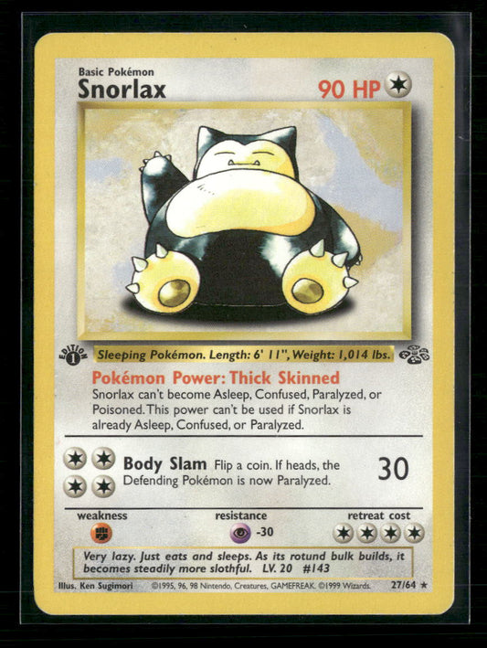Snorlax (27) Jungle #27/64 - 1st Edition - Front