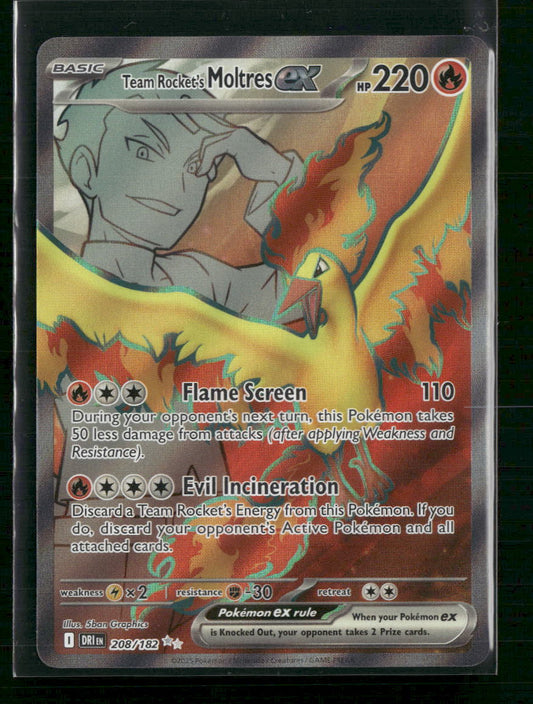 Team Rocket's Moltres ex SV10: Destined Rivals #208/182 - Front