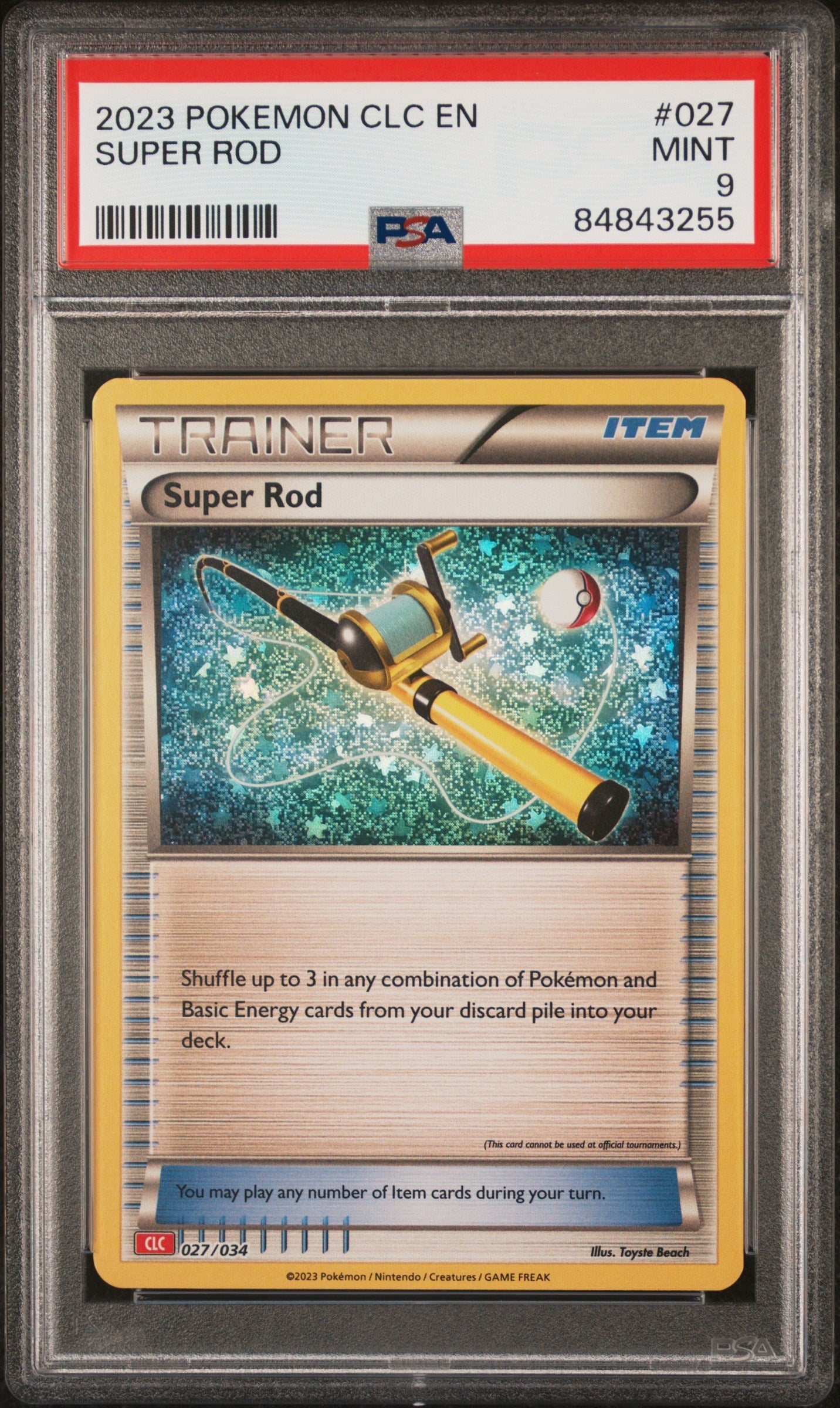 2023 POKEMON CLASSIC CHARIZARD & HO-OH ex DECK SUPER ROD #27 PSA 9