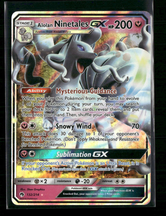 Alolan Ninetales GX SM - Lost Thunder #132/214 - Front