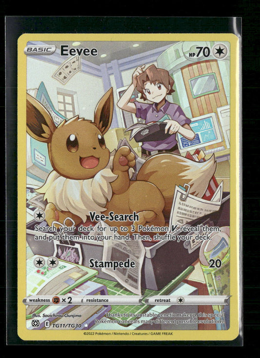 Eevee SWSH09: Brilliant Stars Trainer Gallery #TG11/TG30 - Front