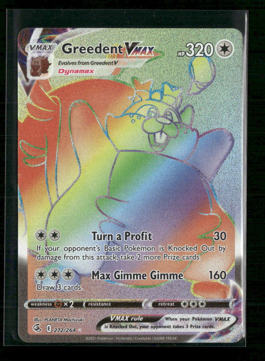 Greedent VMAX (Secret) SWSH08: Fusion Strike #272/264 - Front