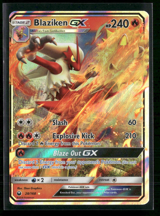 Blaziken GX SM - Celestial Storm #28/168 - Front
