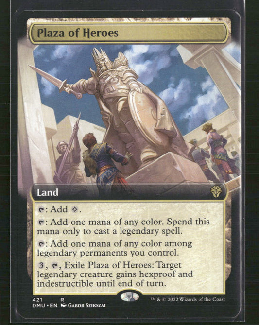 Plaza of Heroes (Extended Art) Dominaria United #421 - Front