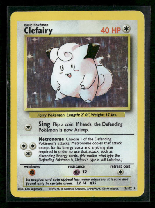 Clefairy Base Set #005/102 - Front