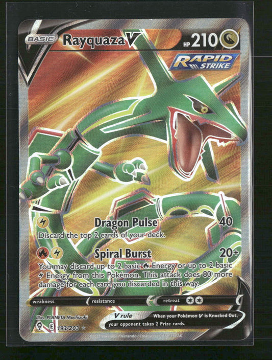 Rayquaza V (Full Art) SWSH07: Evolving Skies #193/203 - Front