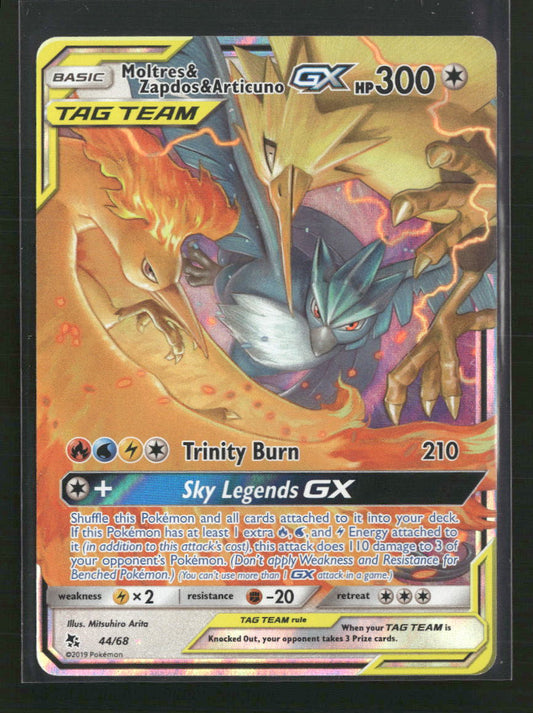 Moltres & Zapdos & Articuno GX Hidden Fates #44/68 - Front