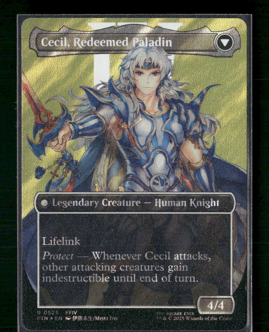 Cecil, Dark Knight (Borderless) (Surge Foil) FINAL FANTASY #525 - Back