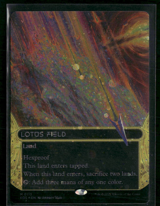 Lotus Field (0113) (Borderless) (Galaxy Foil) - Edge of Eternities (EOS) - Front