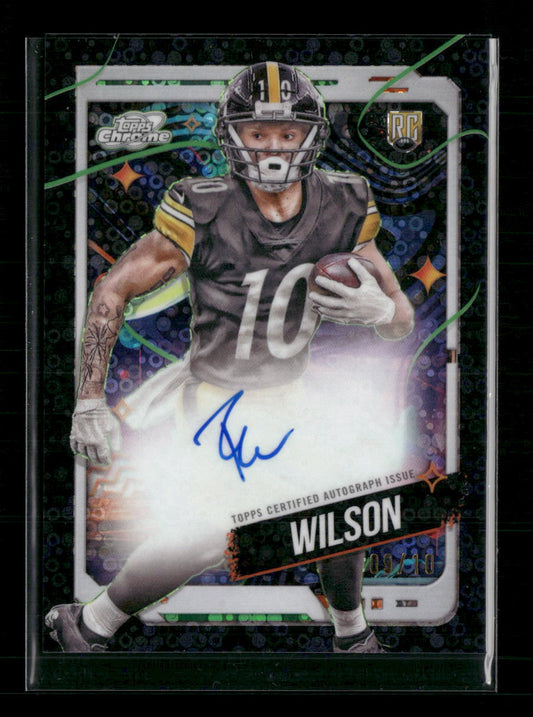 Roman Wilson 2024 Topps Chrome Cosmic #CCA-RW Autographs Black Refractors #/10 - Front